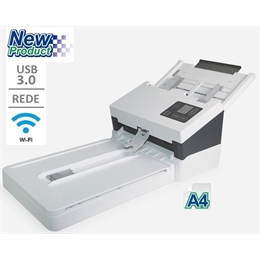 Scanner Avision AD345FWN Mesa A4 e ADF Duplex 100fls - 60ppm/120ipm USB3.0 e Rede e WiFi